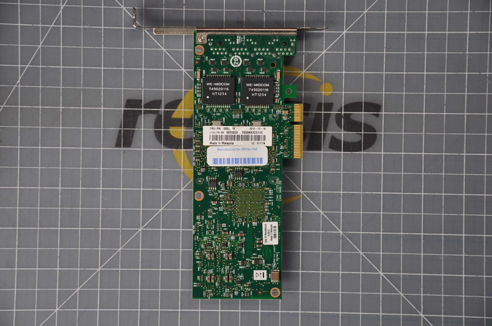 IBM PRO/1000 PT PCI Express Quad Port Low Profile Server Adapter Grade A 00E0838