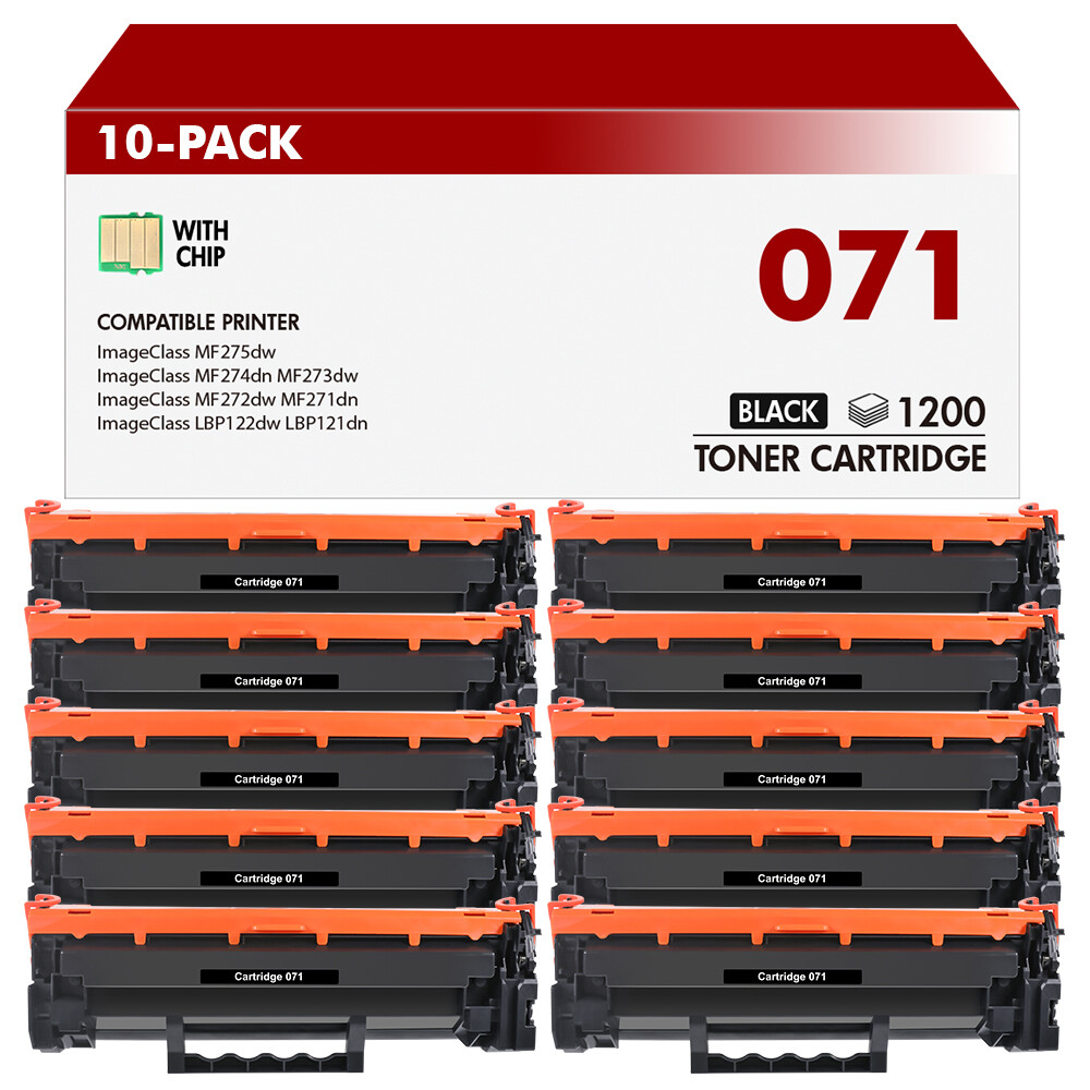 10x CRG-071 Toner Cartridge for Canon 071 imageCLASS Mf273dw MF272dw LBP121dn