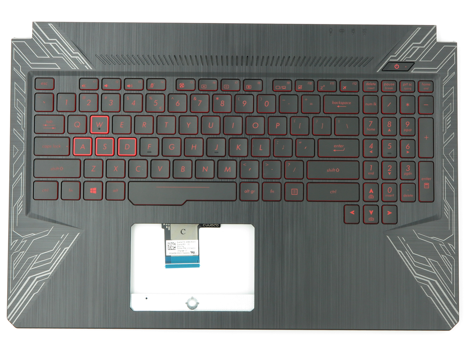 FOR Asus 90NR00J3-R31UI1 Palmrest Keyboard LED US-International