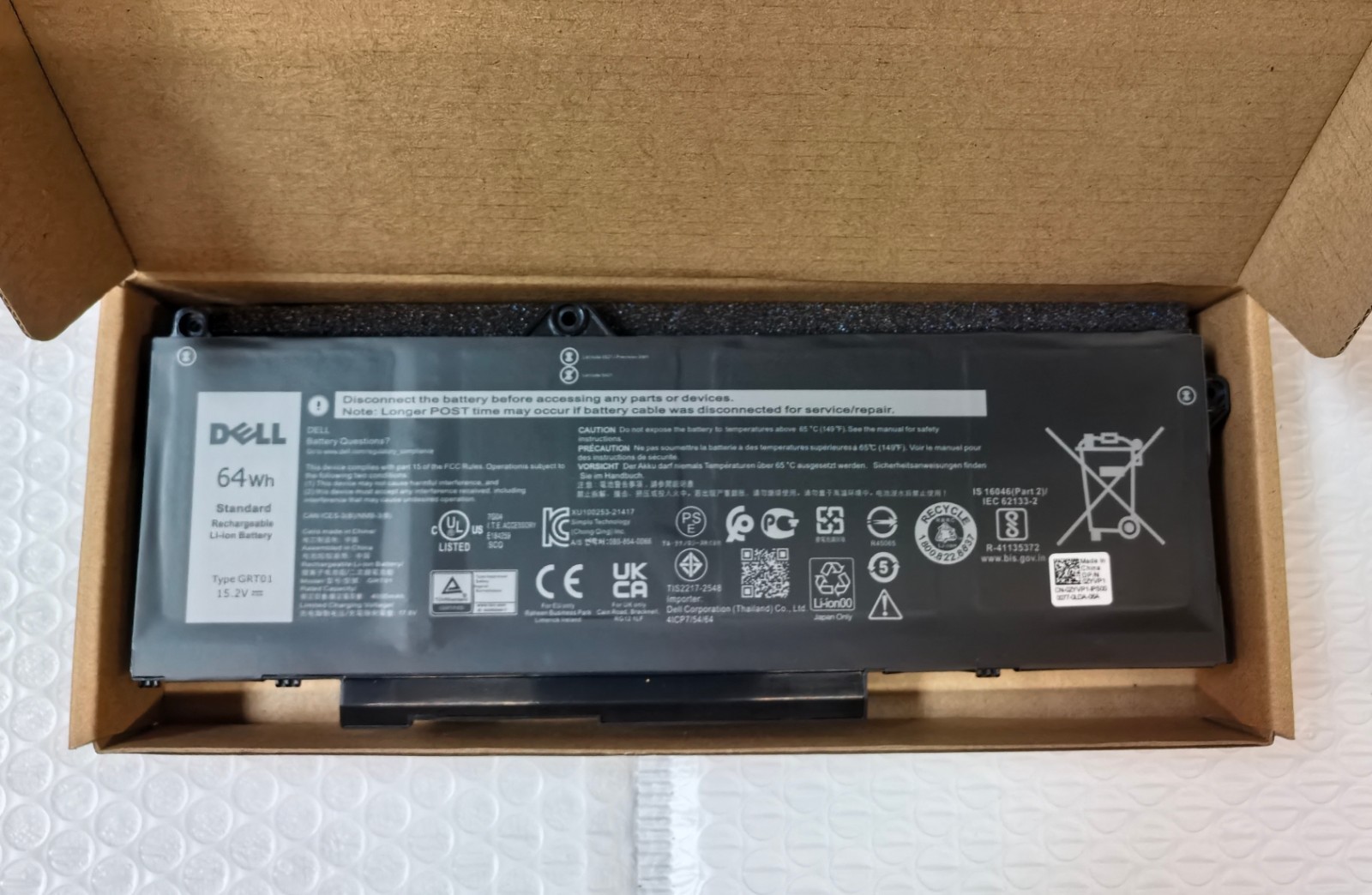 OEM NEW GRT01 Battery For Dell Latitude 5421 5431 5521 Precision 3561 3571 3470