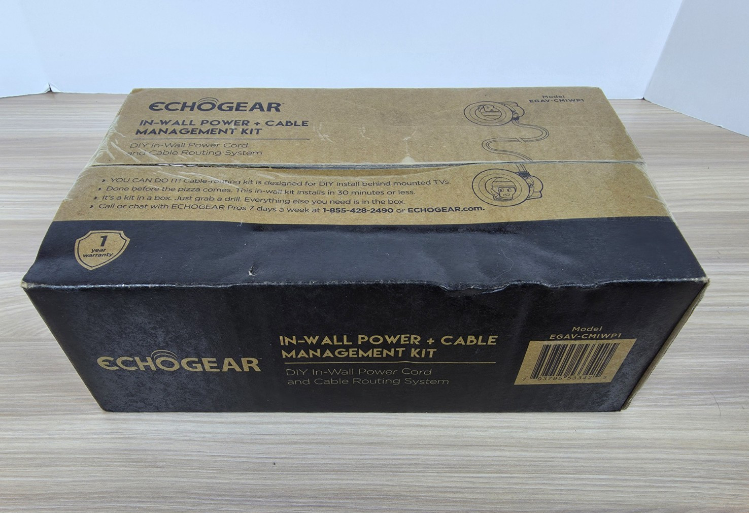 ECHOGEAR In-Wall Power + Cable Management Kit - DIY In-Wall Power Cord Routing