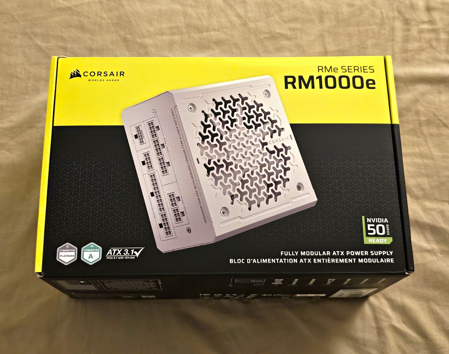 Corsair RM1000e RMe Series 1000W Fully Modular ATX 3.1 12VHPWR White