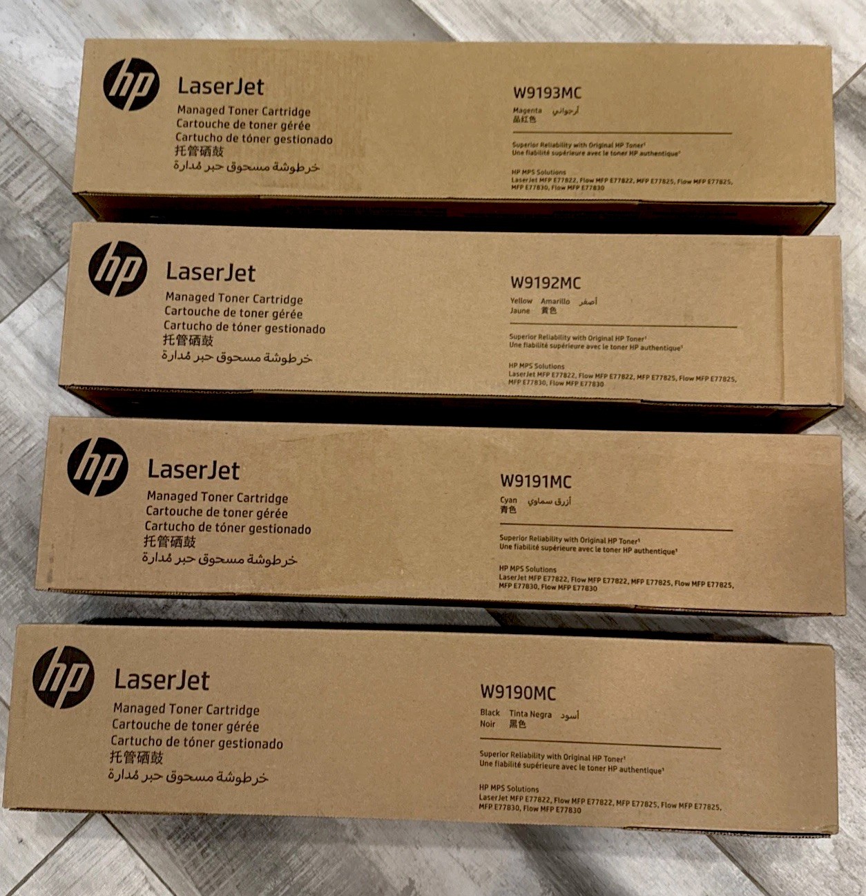 HP W9190MC, W9191MC, W9192MC, W9193MC Toner  LaserJet Managed MFP E77822d Set