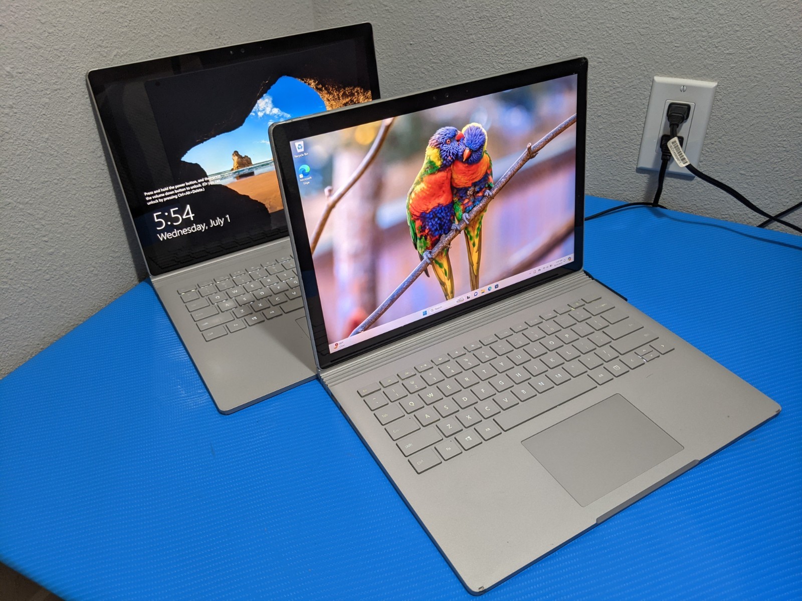 LOT of 2 MS Surface Book 2n1 13.5"3000x2000 TOUCH i5-6300U 2.4GHz 8GB 128GB W11P