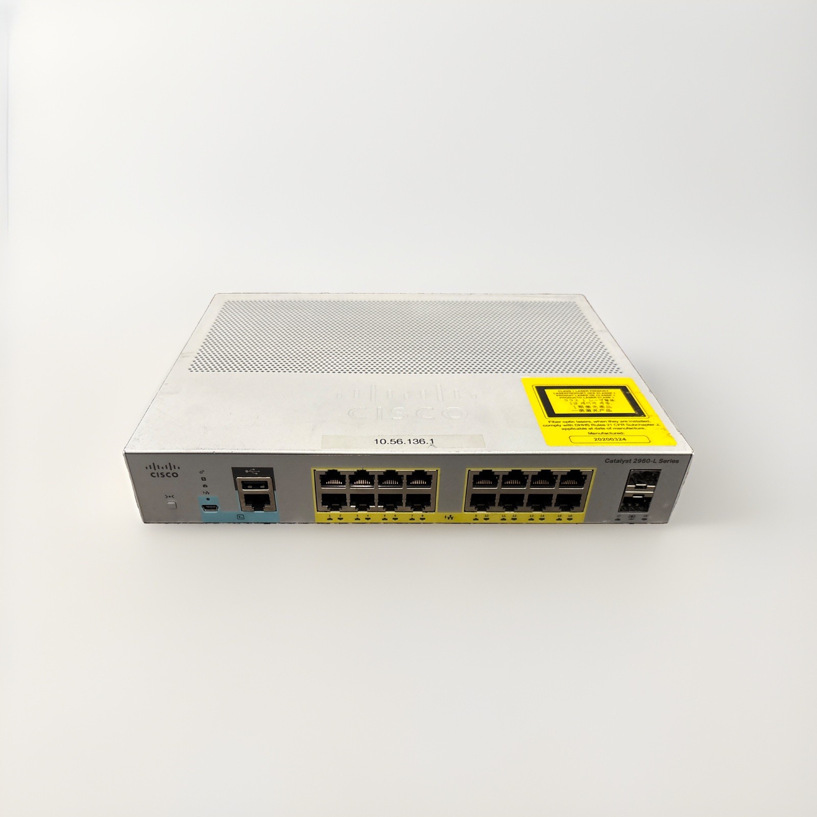 Cisco Catalyst 2960-L Series 16-Port PoE+ GBE Ethernet Switch WS-C2960L-16PS-LL