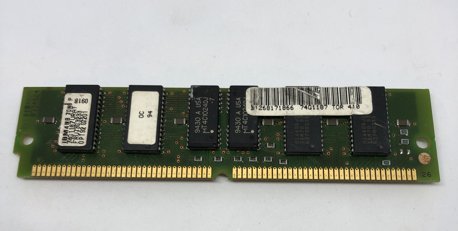 IBM Memory Ram 73G3233 4MB 70NS 72 PIN SIMM 92G7201 WARRANTY Parity 1x36 74G1187