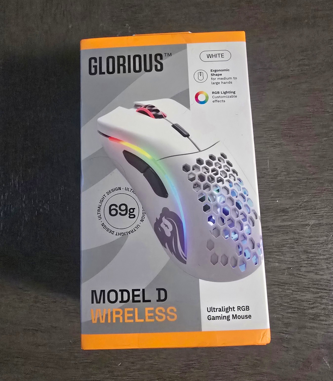 Glorious Model D Wireless Gaming Mouse White Wireless/Wired 19000 DPI 6 Btn