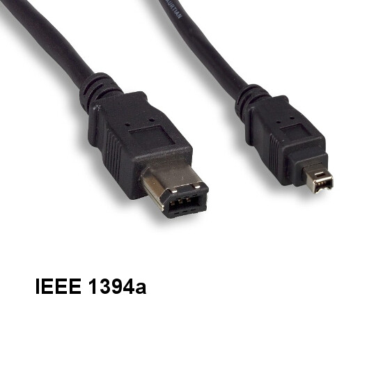 3 Feet IEEE-1394A 6 Pin to 4 Pin Cable M/M Firewire 30 AWG 400 Mbps iLINK DV PC