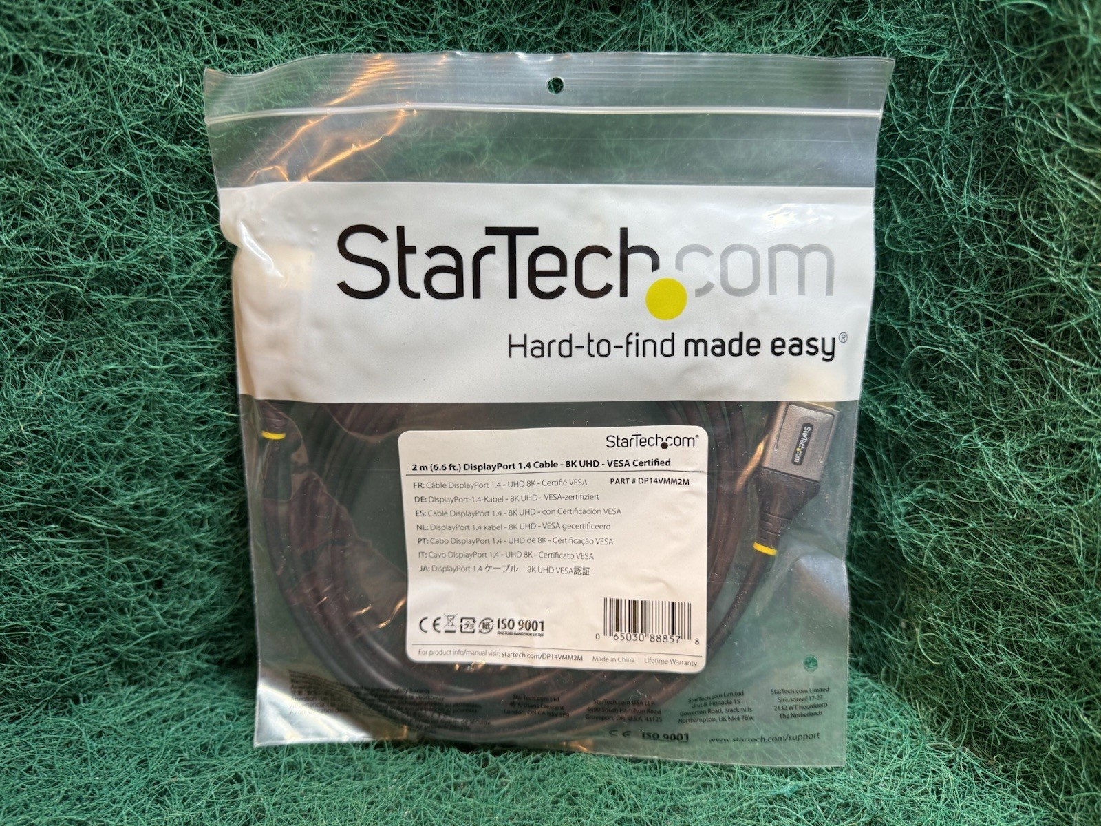 STARTECH DP14VMM2M VESA CERTIFIED DISPLAY PORT 1.4 Cable 2m 6.6ft