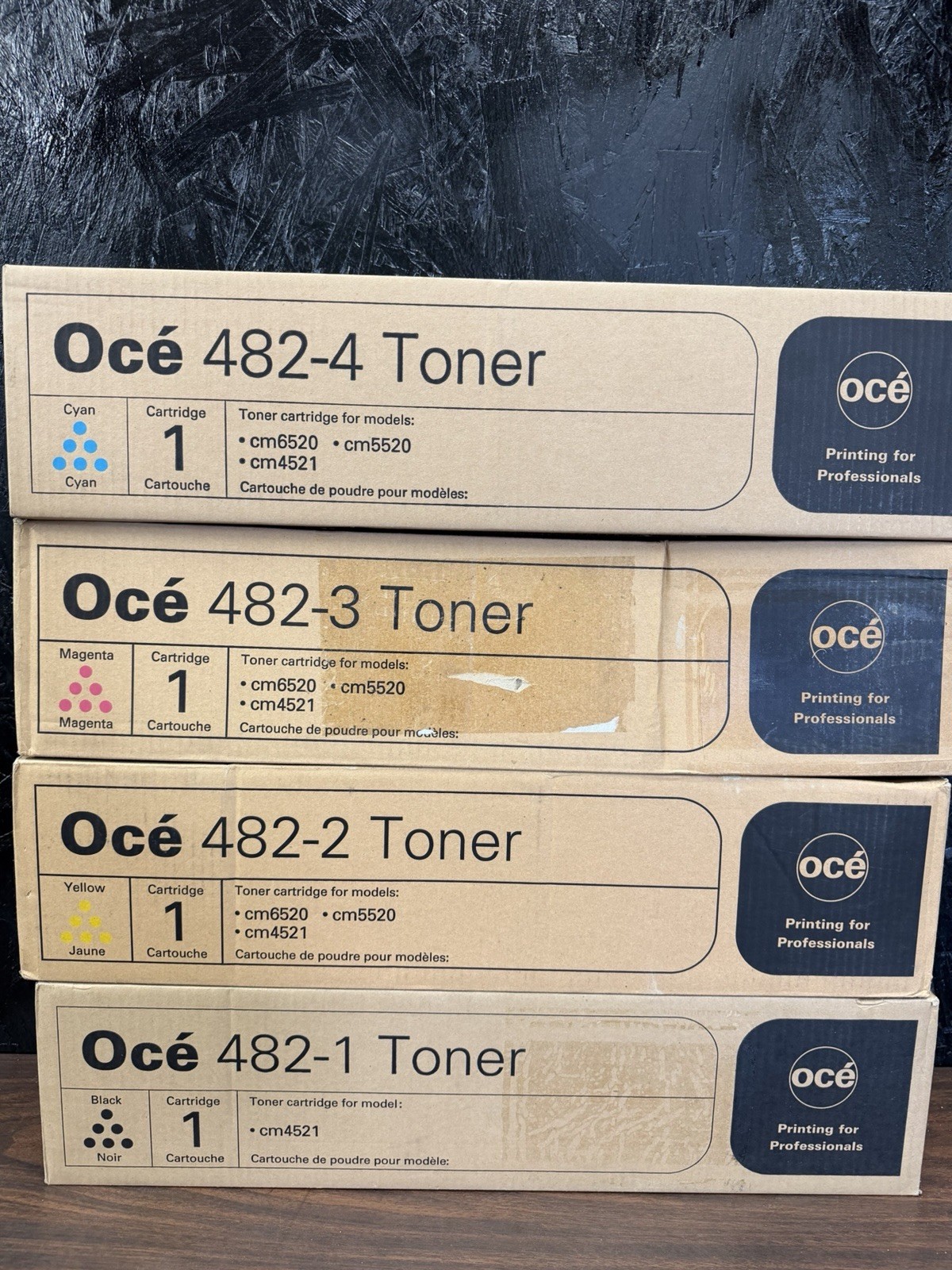 Genuine OCE 482-1 482-2 482-3 482-4 Toner Cartridges (1 Set) CYKM