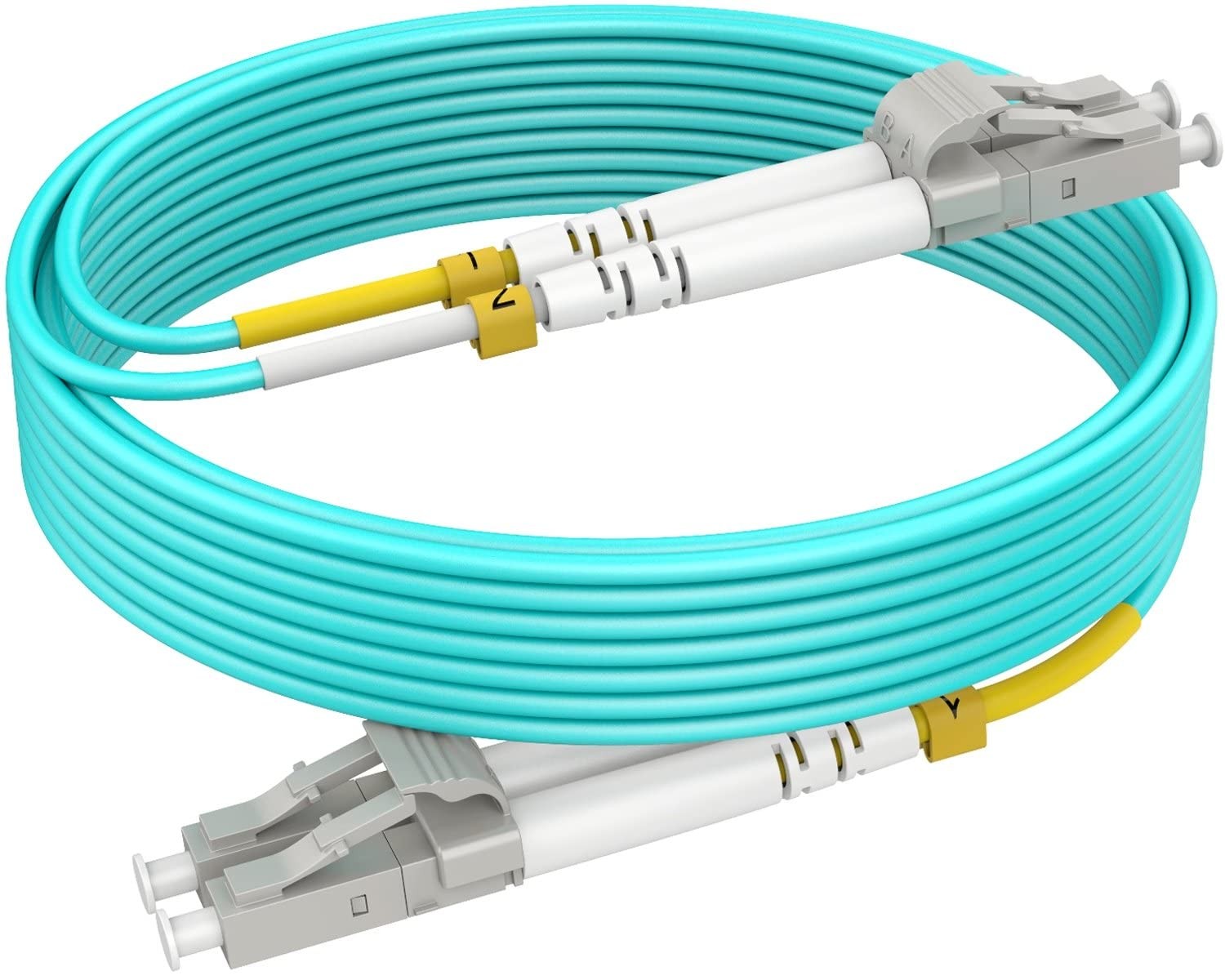 RamboCables-OM3 Multimode Fiber Patch Cables LC to LC MM, 500ft/150m