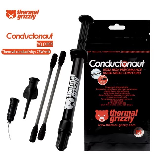 Thermal Grizzly Conductonaut Liquid Metal Thermal Grease 73W/mK CPU GPU 1g/5g