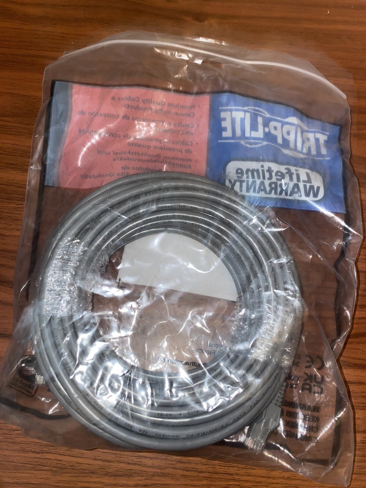 Tripplite N201-050-gy 50ft Cat6 Gray Gigabit Patch Cable Snagless