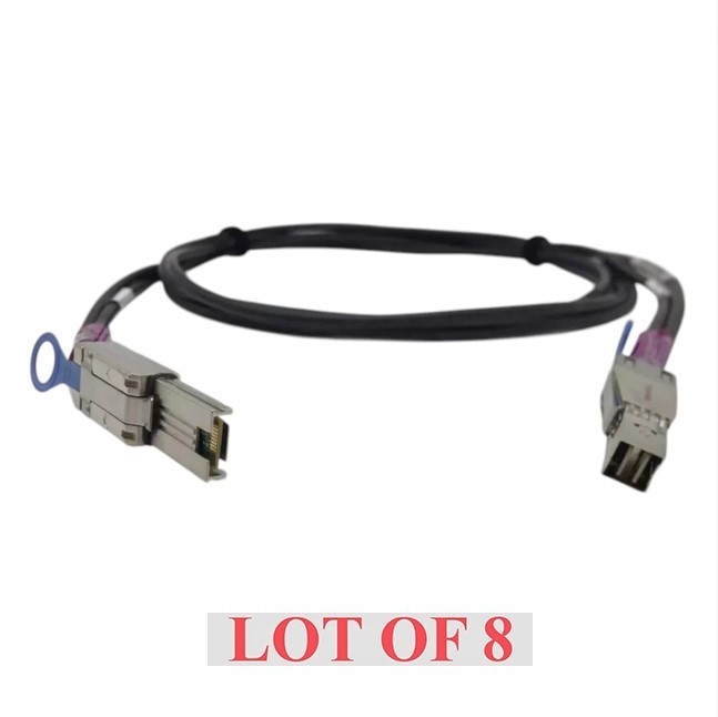 Dell 0YJXMR 2m Mini SAS SFF-8088 to SFF-8644 Storage SAS External Cable Lot 8