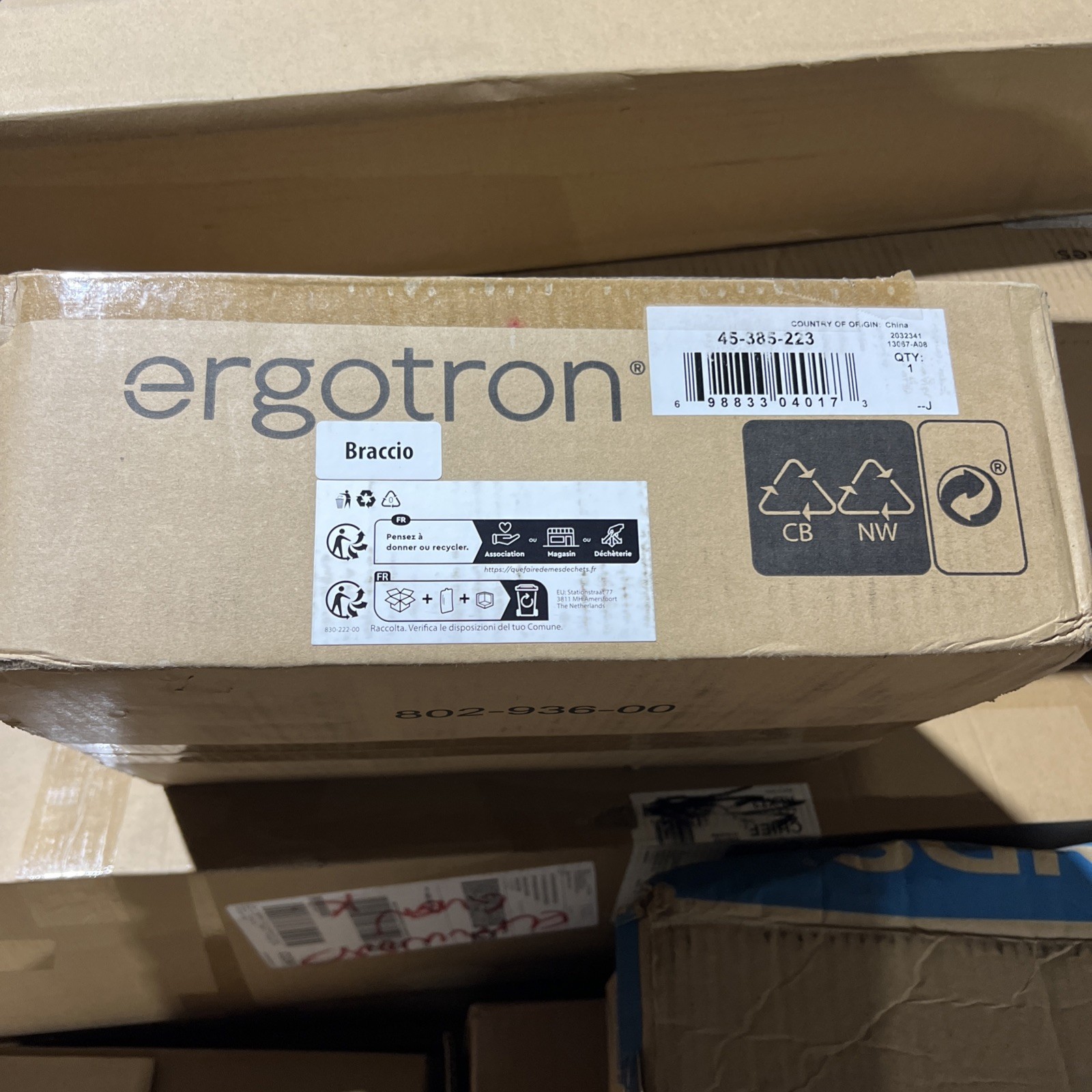 Ergotron 45385223 Neo-Flex Mounting Arm 37-63 in Black