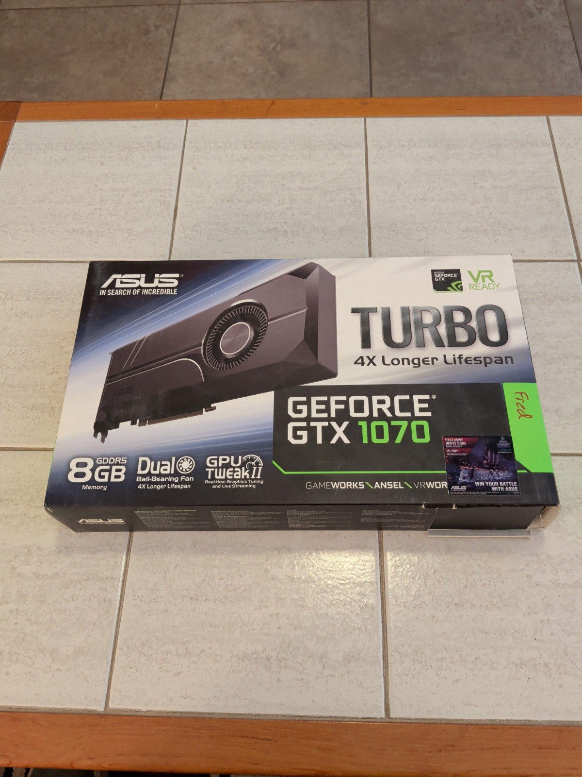 ASUS Turbo GeForce GTX 1070 8GB GDDR5 Graphics Card (TURBO-GTX1070-8G)