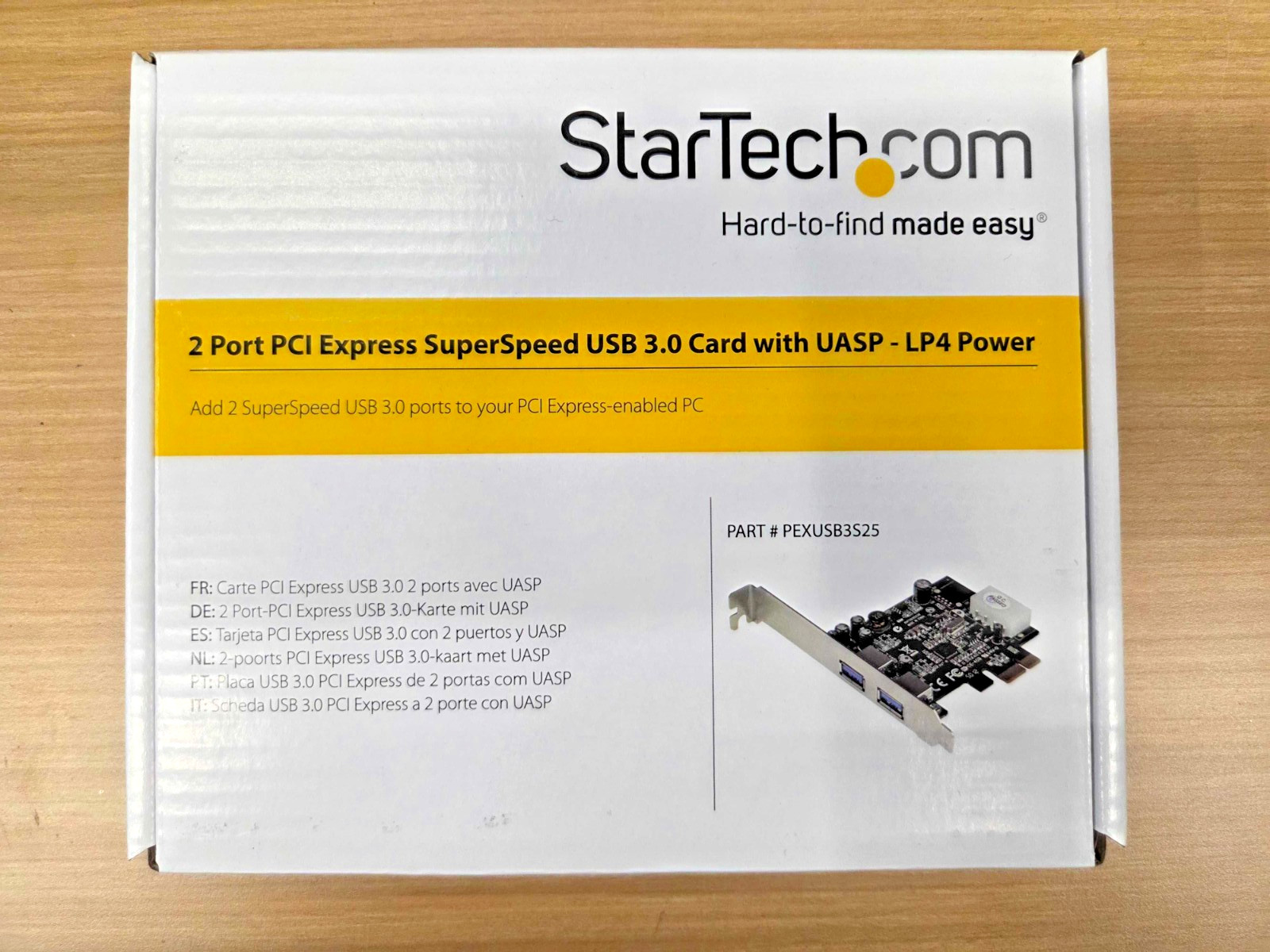 StarTech PEXUSB3S25 – 2 Port PCI Express SuperSpeed USB 3.0 Card with UASP - LP4