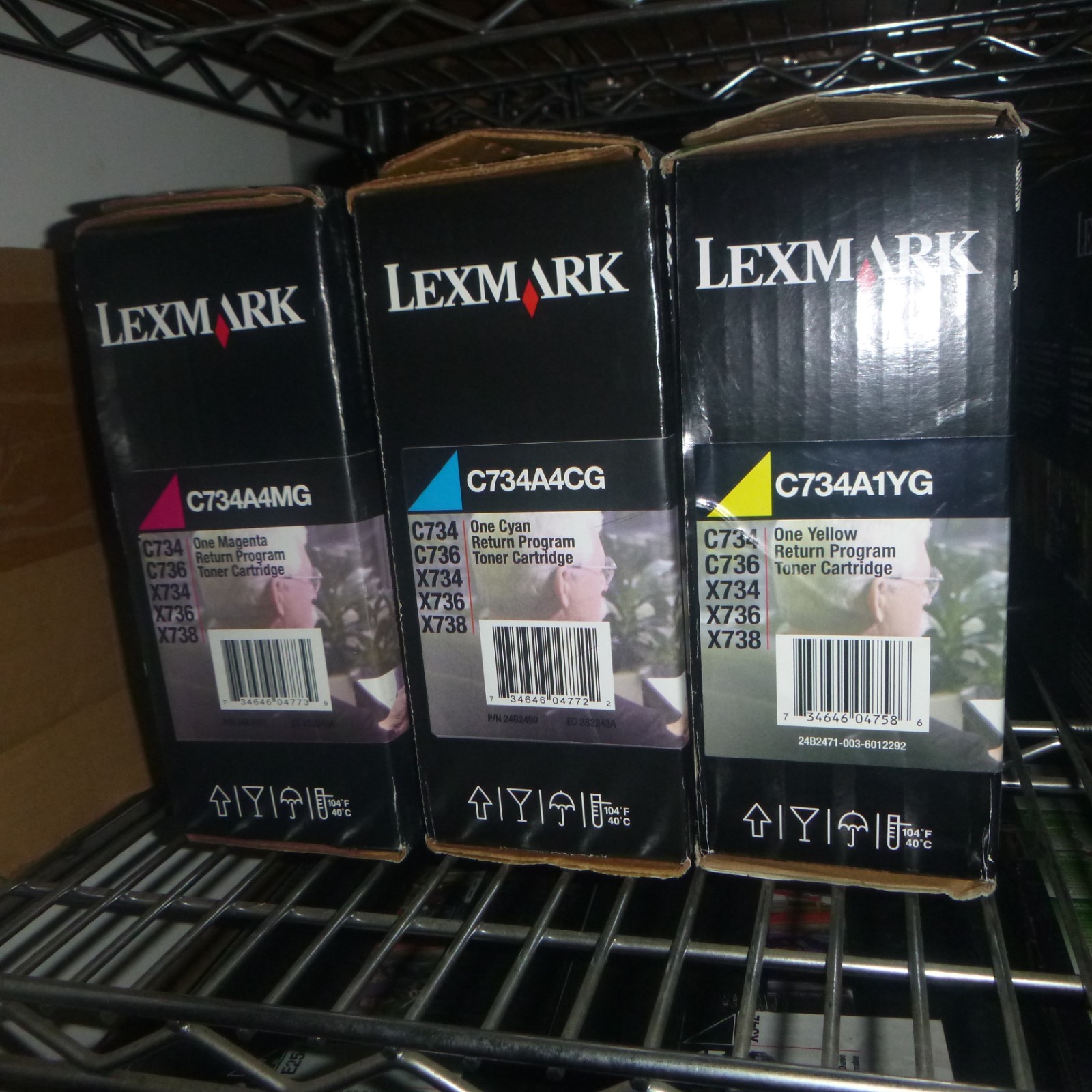 Lexmark  C734A1YG C734A4CG C734A4MG Toner Set BRAND NEW 3 boxes