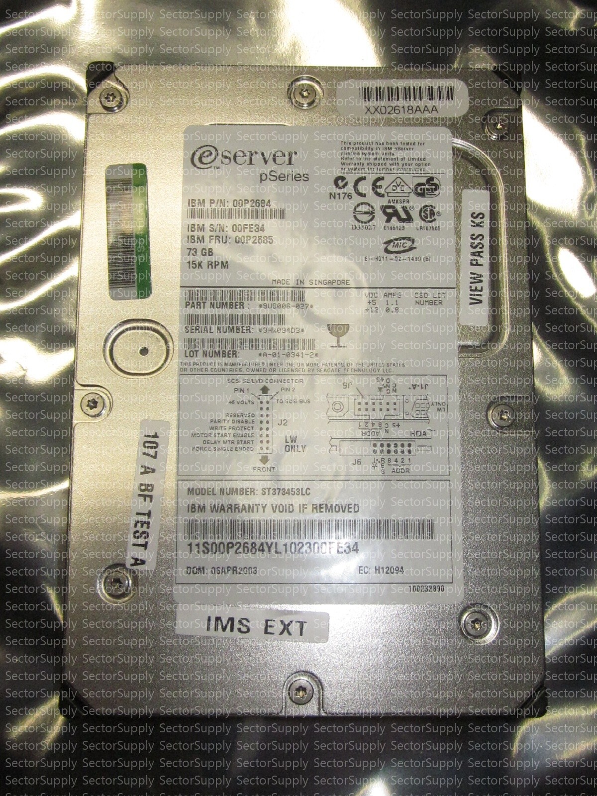 00P2685 ST373453LC 80 PIN 320MB HARD DRIVE IBM