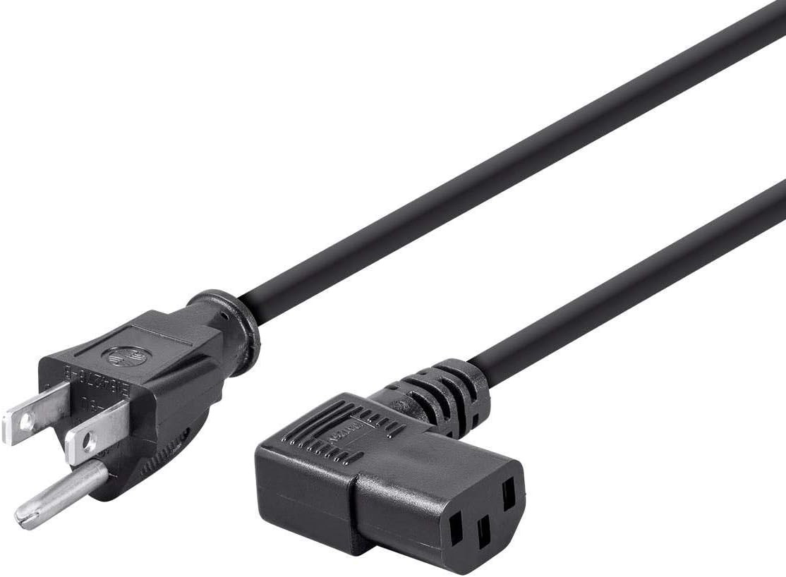 6Ft 14AWG Right Angle Power Cord Cable W/ 3 Conductor PC Power