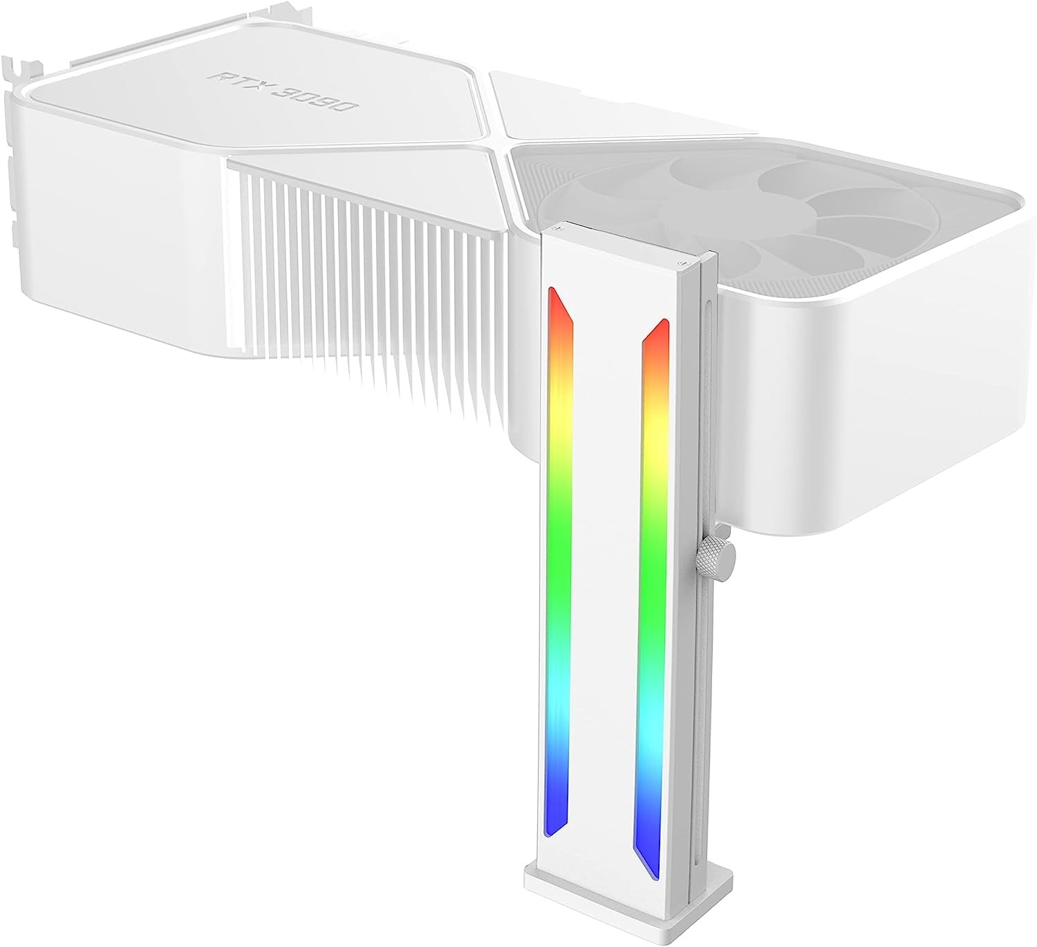 DS White RGB Graphics Card GPU Support Bracket, Single Slot Cards, Support Vi...