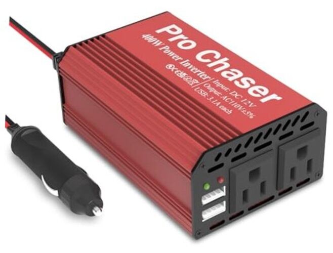 400W Power Inverters for Vehicles - DC 12V to AC 110V Car Inverter