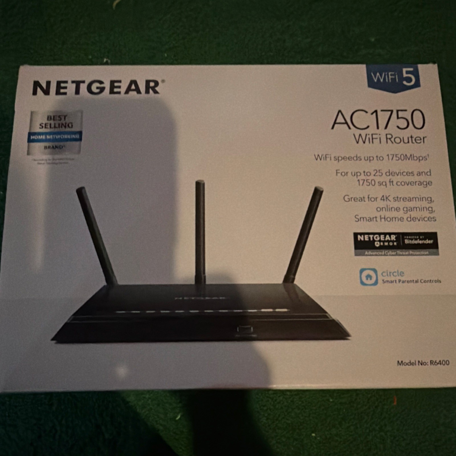 NETGEAR AC1750 R6400 WiFi 5 Router Dual Band 1750Mbps Smart Parental Controls