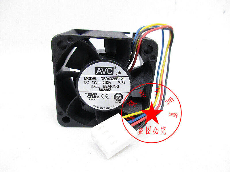 AVC DB04028B12H 12V 0.53A 4CM 4028 2U 4-wire PWM server cooling fan