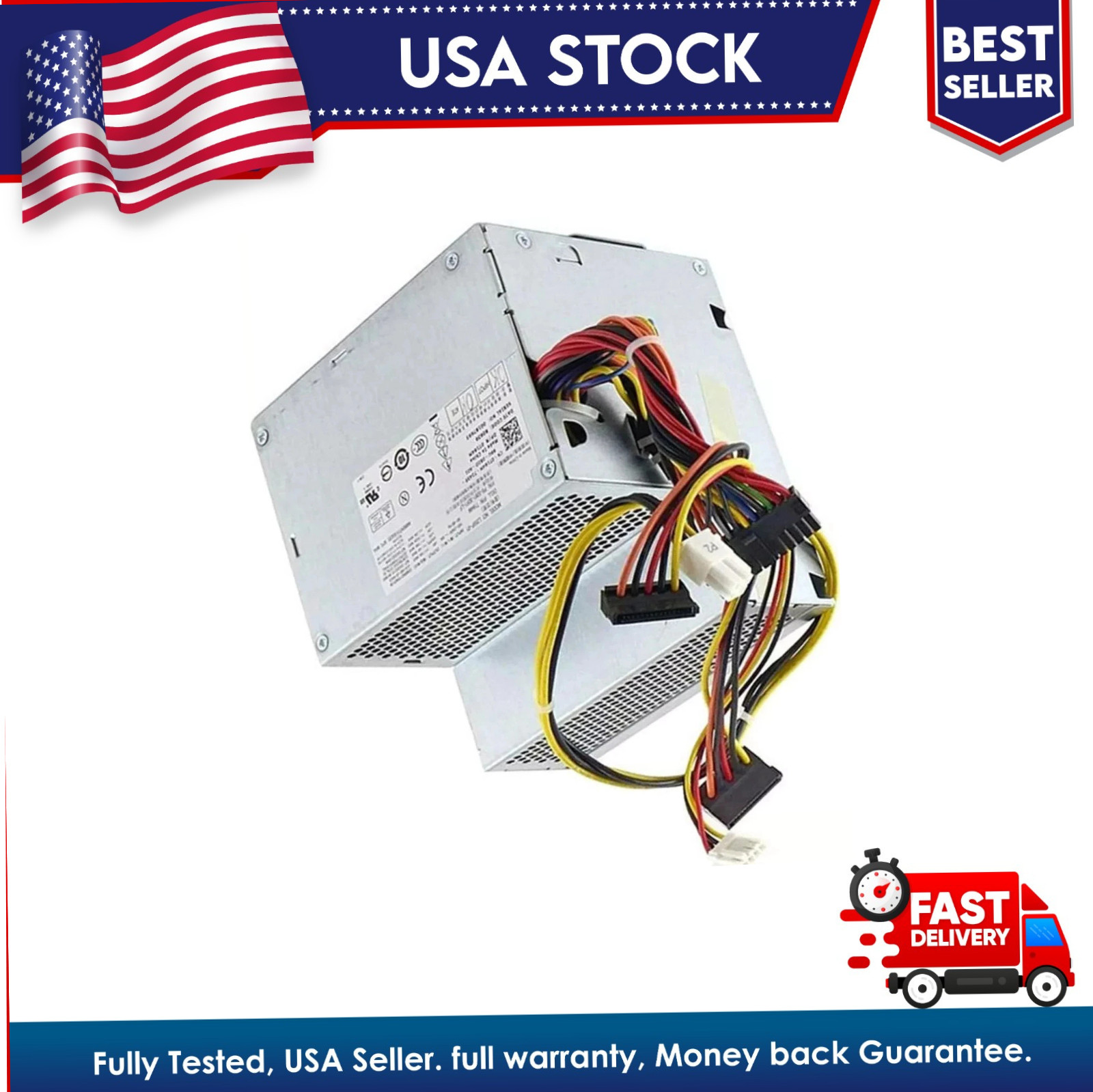 Dell OptiPlex 580 760 780 960 DT 255W Power Supply L255P WU123 FR597 Tested
