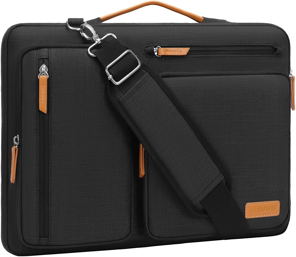 MOSISO 360 Protective Laptop Bag, 15-16 inch Computer Bags 15.6 inch, Black