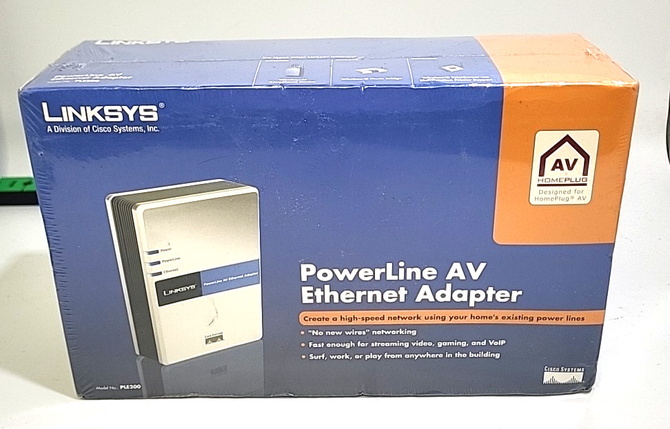 New Linksys PLE200 PowerLine AV Ethernet Adapter
