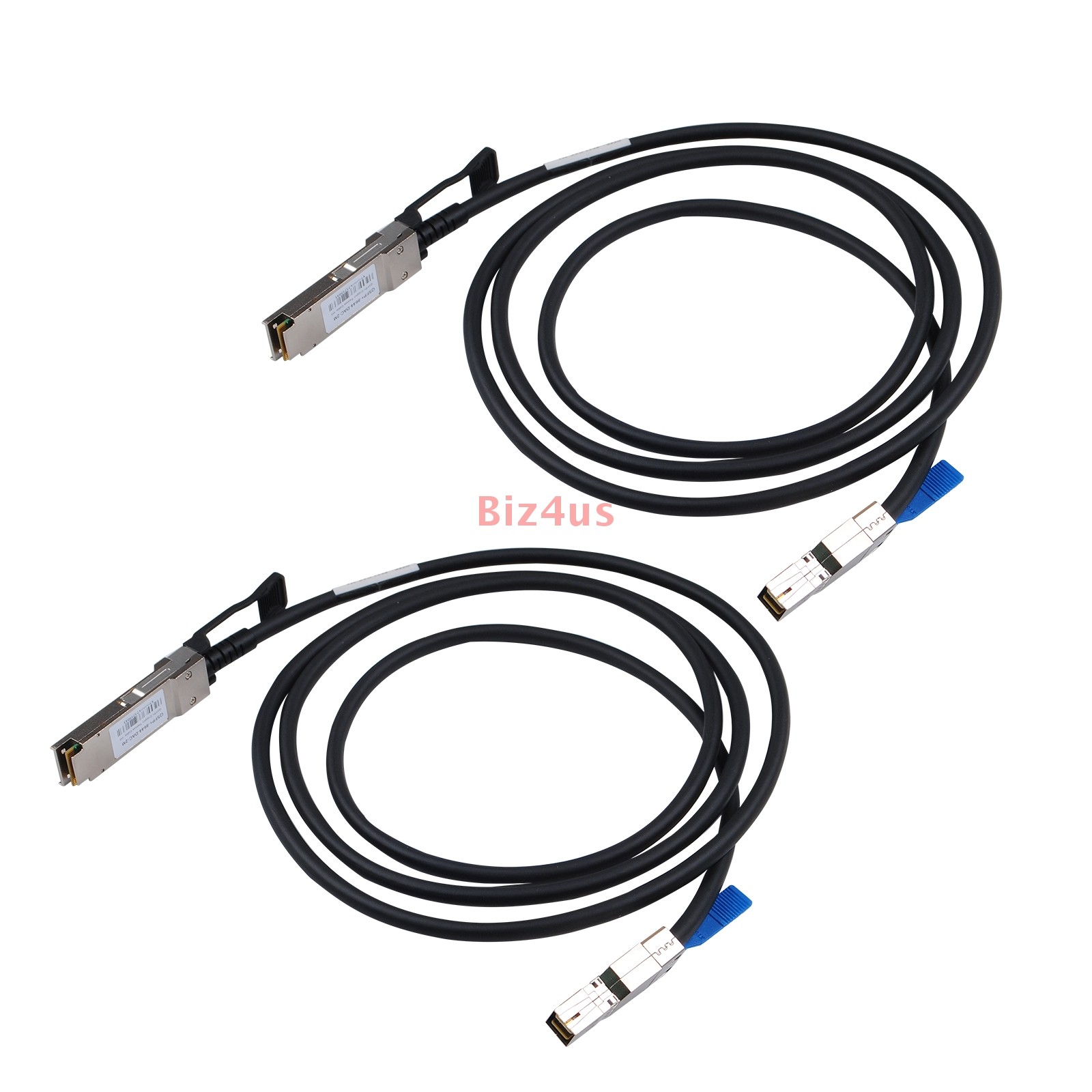 2PCS External QSFP SFF-8436 to SFF-8644 Hybrid HD Mini SAS Cable 2m / 6.6ft US