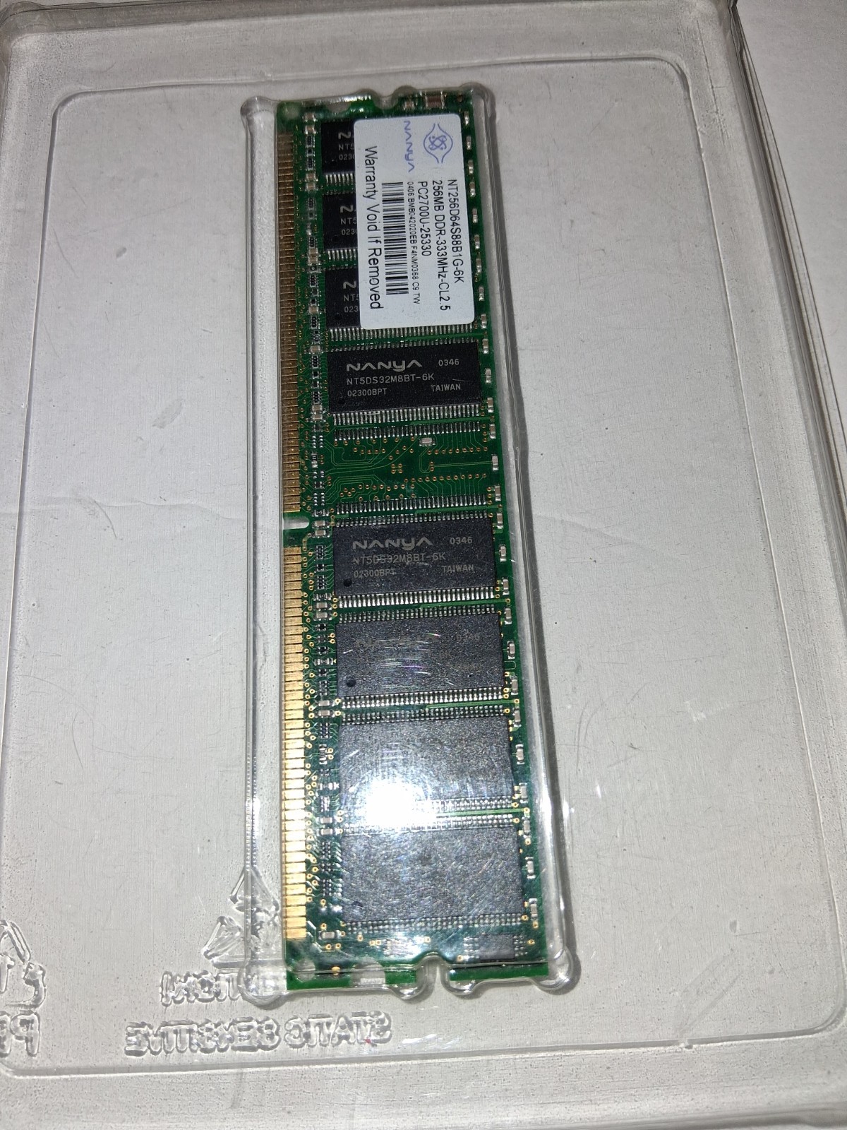 Nanya 256MB DDR-333MHz-CL22.5 - NT256D64SH8BAGM-6K