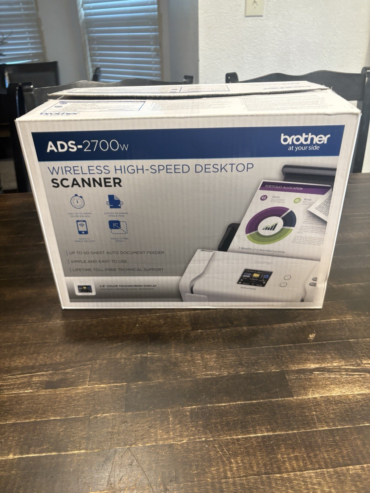 Brother ADS-2700W Desktop Scanner Wireless Duplex 600x600 DPI A4