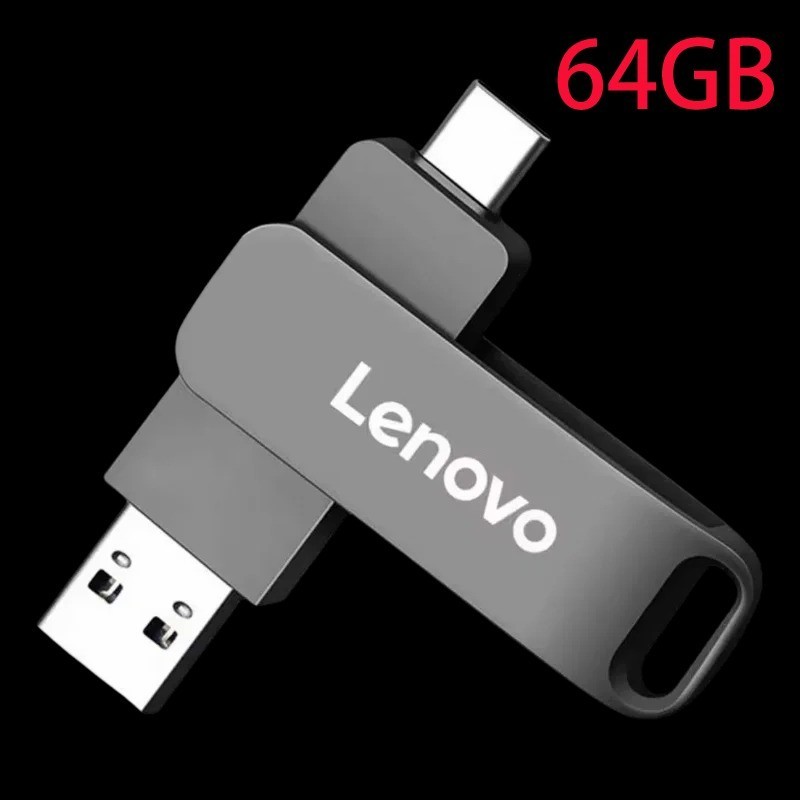 Lenovo USB 3.2 512GB OTG Flash Drive USB-C Type-C Metal Memory Stick Pen Drive