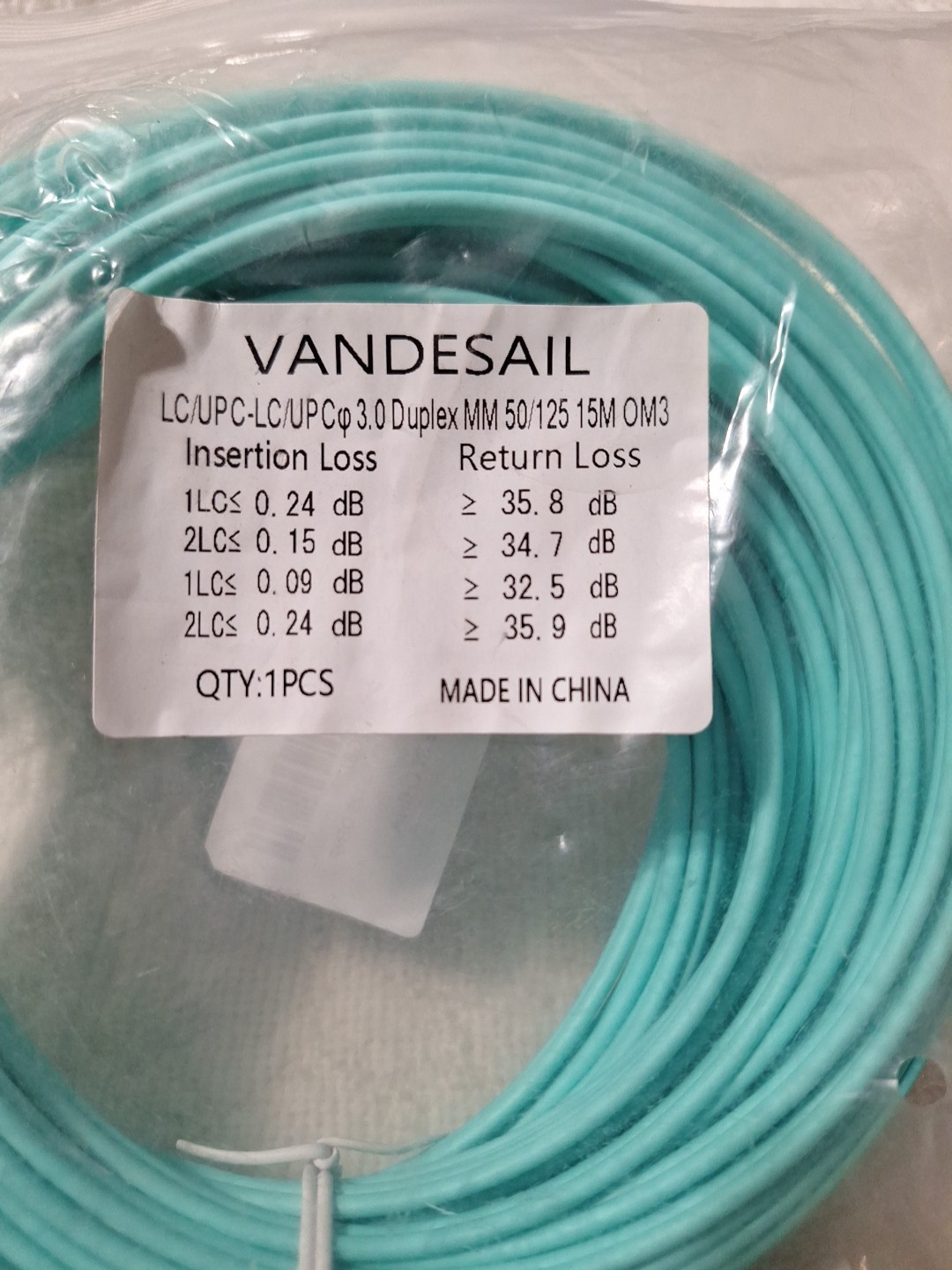 LC/UPC-SC/UPC 3.0 Duplex  MM 50 /125 OM3  VANDESAIL.