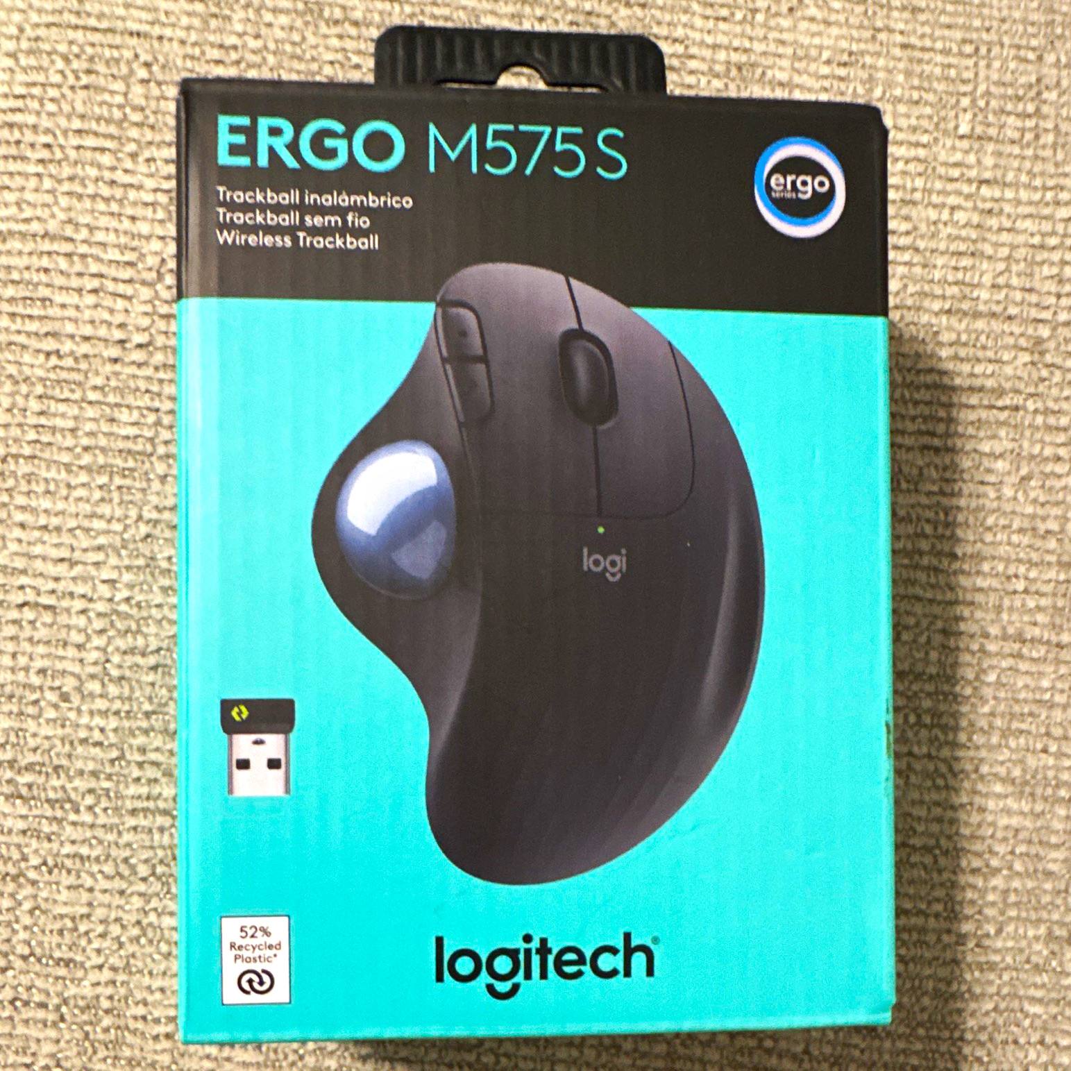 Logitech ERGO M575S Wireless Ergonomic Trackball Mouse Black