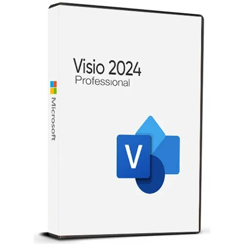 Microsoft Visio Professional 2024, Key Only, for Windows Only, Bind Key