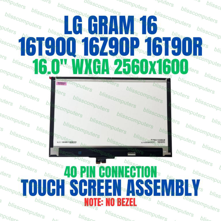 LCD -16T90Q-K-B LG LCD 16 Touch Screen Digitizer Gram 16T90Q-K.Aac7U1