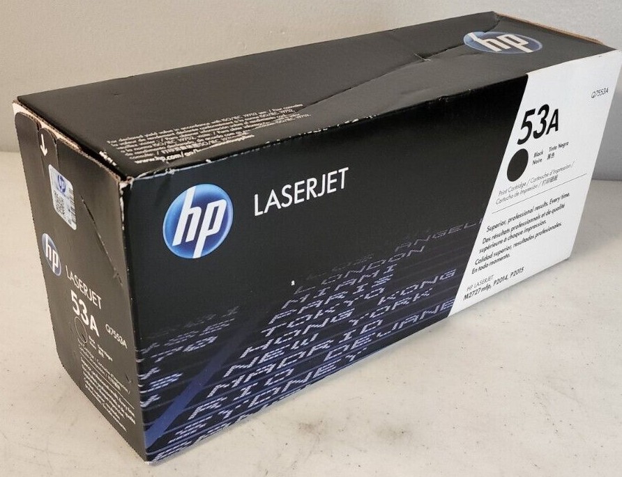 HP Q7553A 53A Black Toner Cartridge For M2727 Genuine New Sealed Bag NO BOX