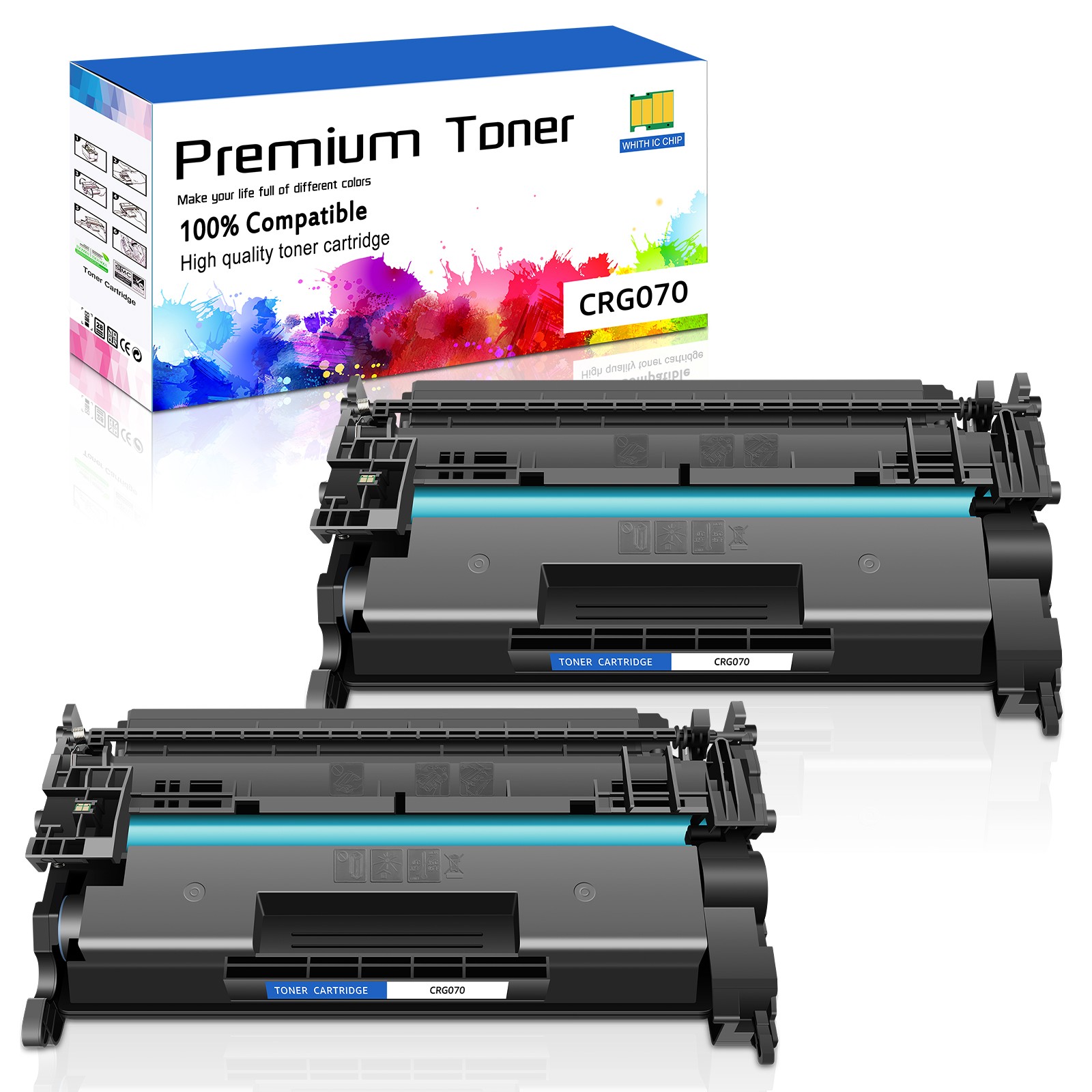 2PK CRG070 Toner With Chip for Canon LBP246dw LBP247dw LBP244dw MF465dw MF467dw