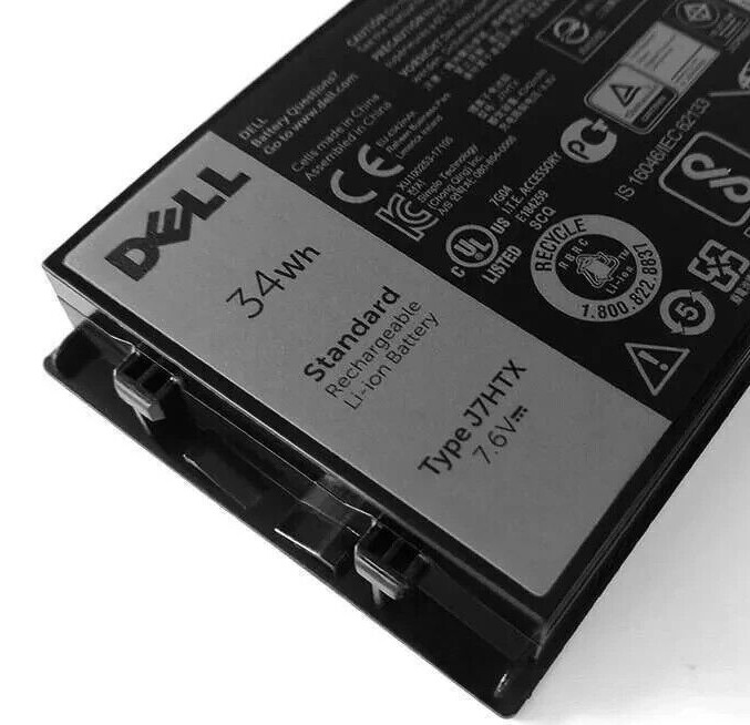 Original 34W J7HTX Battery For Dell Latitude 7212 7220 Rugged Tablet 2JT70 FH8RW