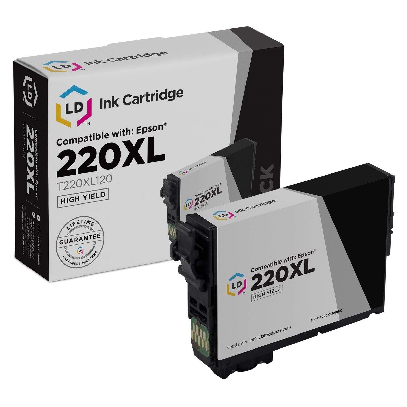 LD 220XL T220XL Black Ink for Epson XP-320 XP-420 XP-424 WF-2630 WF-2650 WF-2660