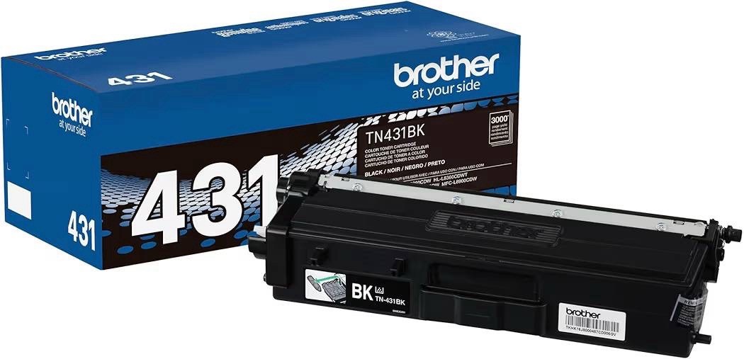 Brother Printer TN431BK Standard Yield Toner-Retail Packaging , Black