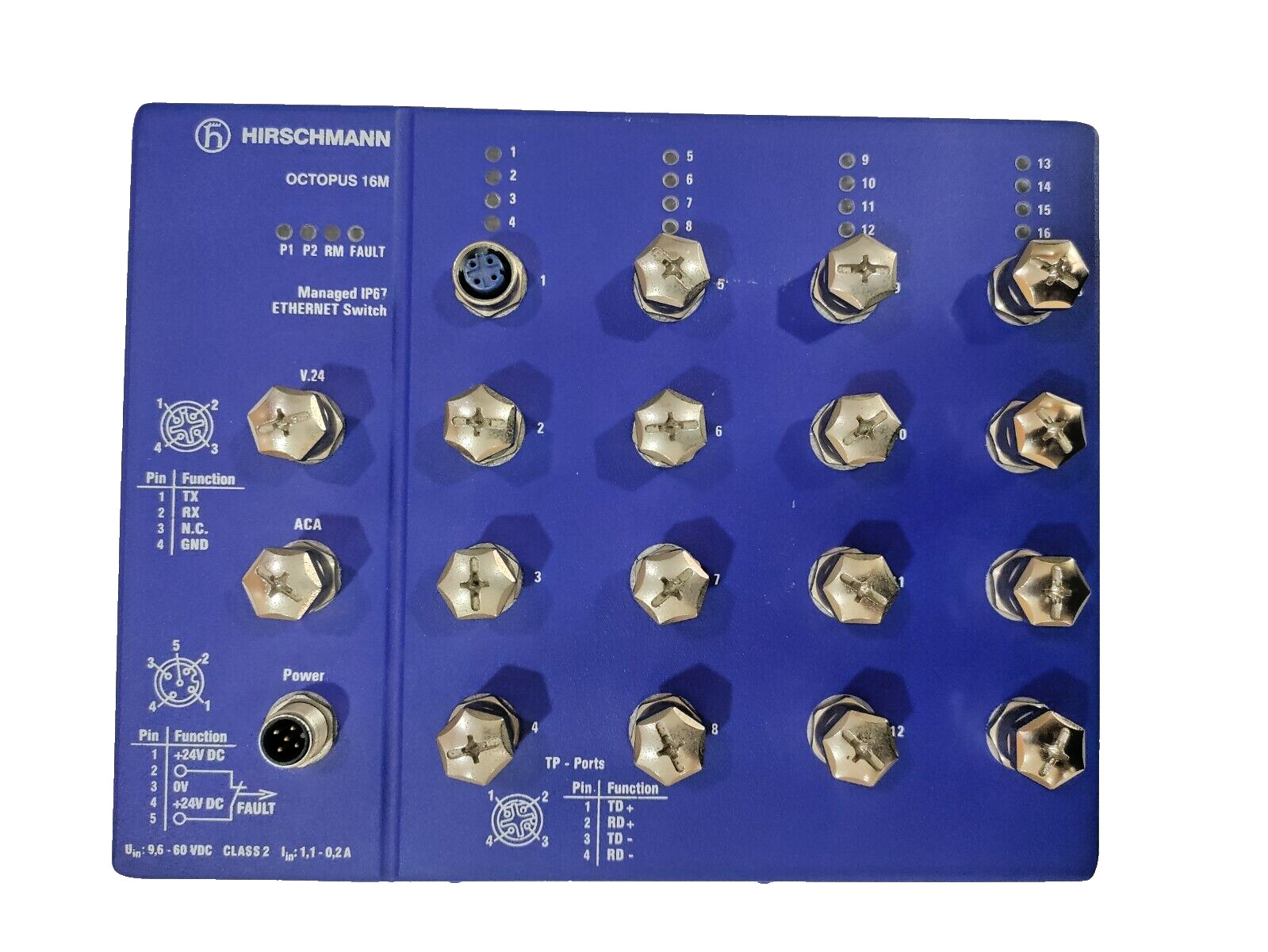 *new* HIRSCHMANN OCTOPUS 16M (GM), MANAGED IP67 ETHERNET SWITCH, 943 912-011