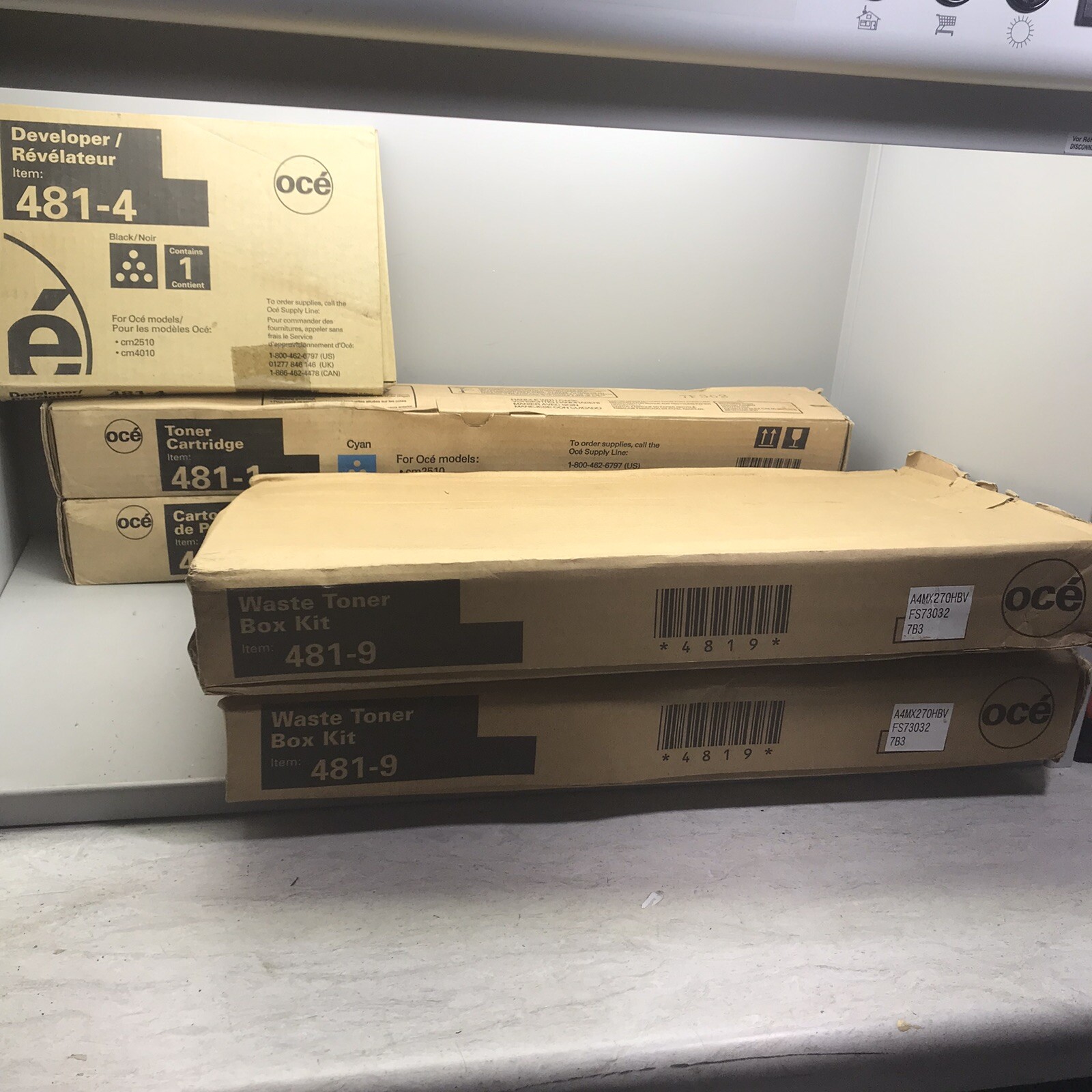 New  GENUINE Imagistics  OCE  CM2510 CM4010 Cyan Toner 481-1 4811 Lot Blk 481-4