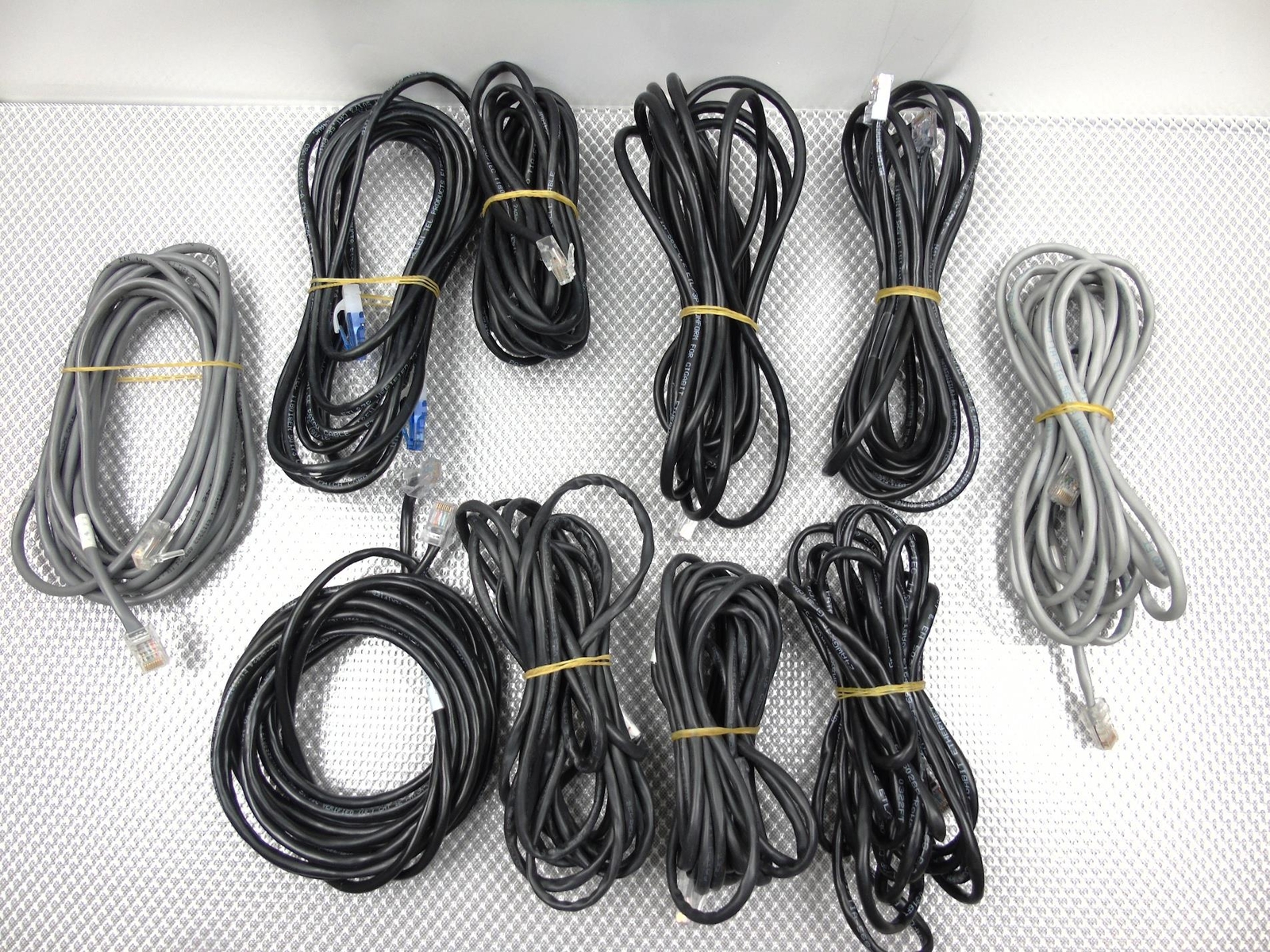 Lot of  10 - Misc. Brands Ethernet Network Cables 14' 14 Ft 5e