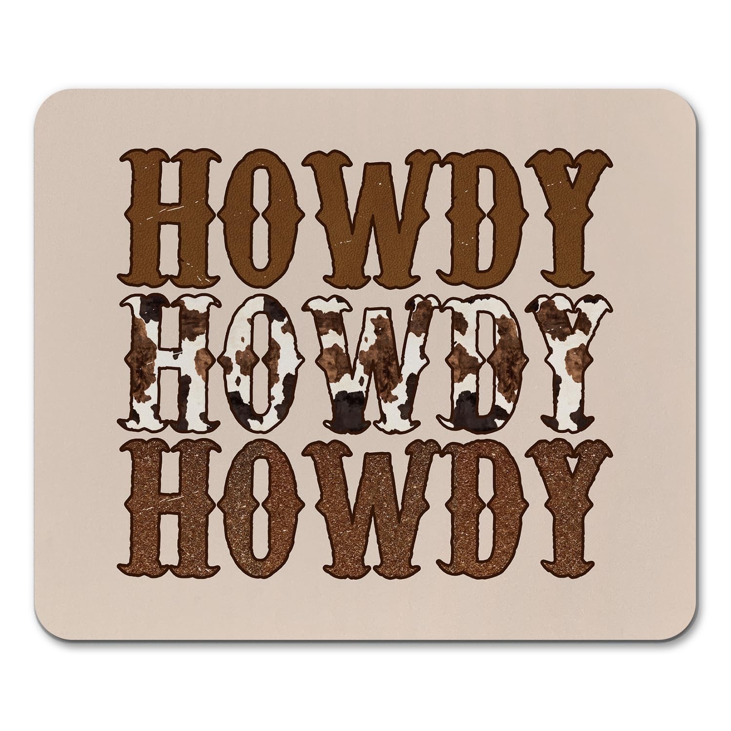 Western Howdy Mouse Pad, Cowgirl Cowboy Gifts for Women Men, Country Southwes...