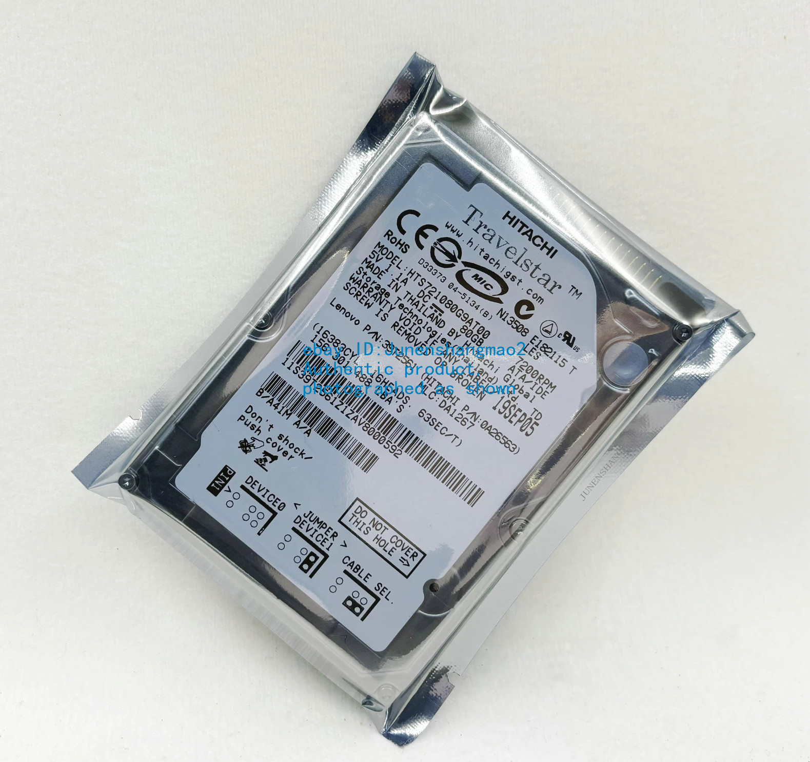 Hitachi 80G 7200RPM HTS721080G9AT00 Internal 2.5 Inch IDE Notebook Hard Drive