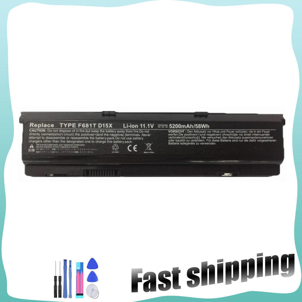 New SMP F681T Battery For M15X R1 D15X P08G D951T SQU-722 SQU-724 T780R